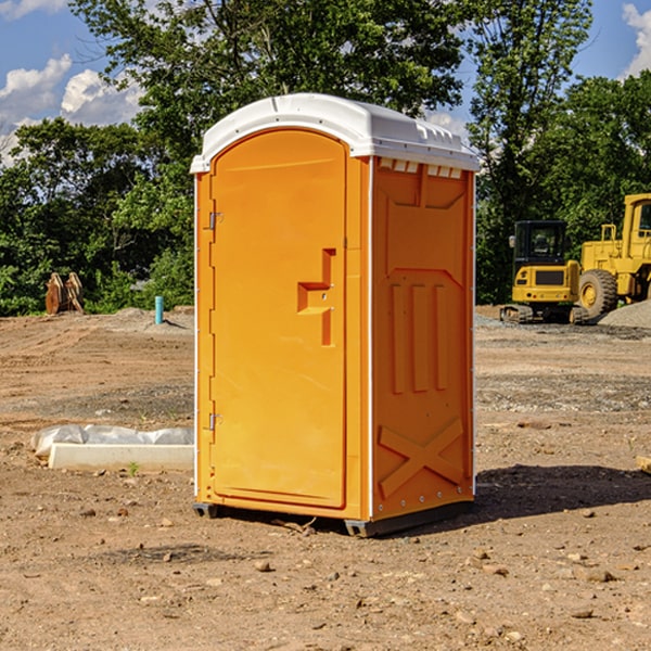 how often are the portable restrooms cleaned and serviced during a rental period in Inman